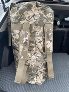 Баул військовий на 85 л, військовий баул рюкзак кольору піксель, баул військови1 - зображення 2