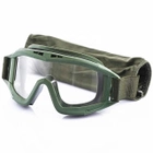 Тактическая защитная маска для глаз, защитные очки 3 сменных линзи и чехол Army Green - изображение 6