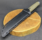 Тактический нож Tactic туристический охотничий армейский нож с чехлом Олива (2138B) - изображение 7