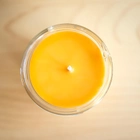 Свічка ароматизована "Мед і квіти апельсина" з бджолиного воску у склянній банці - изображение 4