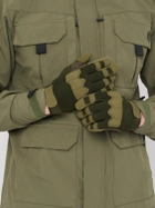 Тактические военные перчатки UAD Prometey полнопалые, сенсорные Олива L (UAD0019L) - изображение 2