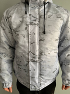 Військова тактична армійська тепла куртка з капюшоном Білий XL - зображення 4