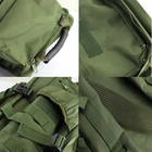 Рюкзак сумка на плечи ранец снайперский мужской 600D oxford с шестью рядами ремней система MOLLE Олива 70 л для максимальной адаптации к любым миссиям - изображение 7