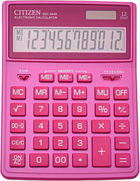 Калькулятор Citizen 199х153 мм 12-розрядний Рожевий (SDC-444XRPKE) - зображення 1