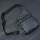 Сумка для скрытого ношения оружия оружейная сумка из натуральной кожи Черная - изображение 8