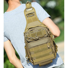 Тактическая сумка через плечо с одной лямкой Койот - изображение 5