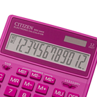 Калькулятор Citizen 199х153 мм 12-розрядний Рожевий (SDC-444XRPKE) - зображення 3