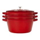Набір посуду Staub Stackable 4 предмети червоний (14552606)