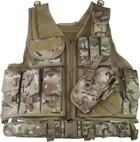 Жилет розгрузка Kombat UK Cross-draw Tactical Vest Мультикам (kb-cdtv-btp) - изображение 1