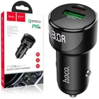 Автомобільний зарядний пристрій для телефона (АЗУ) USB Hoco Type-C PD 20 W + USB QC 3.0 18 W LED (Z42)