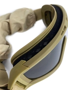 Тактичні захисні окуляри-маска зі змінними лінзами койот 303 універсальні - зображення 3
