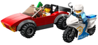 Zestaw klocków LEGO City Motocykl policyjny – pościg za samochodem 59 elementów (60392) - obraz 2