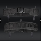 Ремінь розвантажувальний поясний + карабіни, РПС (86-114 см) Black - зображення 4