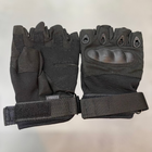Перчатки тактические Беспальцевые, цвет Черный, размер L - изображение 1