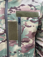 Тактична куртка Softshell армійська військова флісова куртка колір мультикам софтшел розмір 56 для ЗСУ 56-01 - зображення 6