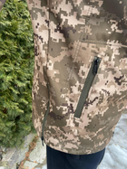 Тактична куртка Softshell армійська військова флісова куртка колір піксель софтшел розмір 54 для ЗСУ 54-02 - зображення 3
