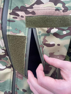 Тактична куртка Softshell армійська військова флісова куртка колір мультикам софтшел розмір 56 для ЗСУ 56-01 - зображення 9