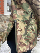 Тактическая куртка Softshell армейская военная флисовая куртка цвет мультикам софтшел размер 50 для ВСУ 50-01 - изображение 4
