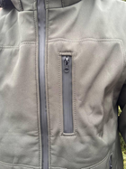 Тактична куртка Softshell армійська військова флісова куртка колір олива софтшел розмір 52 для ЗСУ 52-03 - зображення 10