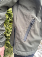 Тактическая куртка Softshell армейская военная флисовая куртка цвет олива софтшел размер 54 для ВСУ 54-03 - изображение 4