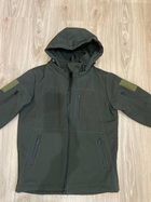 Тактична куртка Softshell армійська військова флісова куртка колір олива софтшел розмір 54 для ЗСУ 54-03 - зображення 6
