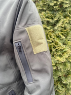 Тактична куртка Softshell армійська військова флісова куртка колір олива софтшел розмір 56 для ЗСУ 56-03 - зображення 8