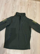 Тактична куртка Softshell армійська військова флісова куртка колір олива софтшел розмір 56 для ЗСУ 56-03 - зображення 9