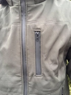 Тактична куртка Softshell армійська військова флісова куртка колір олива софтшел розмір 56 для ЗСУ 56-03 - зображення 10