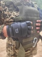 Перчатки тактичні шкіряні без пальців TACTIGEAR PS-8801 Patrol Black XL - зображення 8