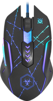 Ігрова провідна мишка Defender Doom Forced GM-020L 6кн 3200 dpi з килимком RGB Black (52020)