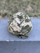 Кепка-бейсболка из хлопка с липучкой спереди для ВСУ кепка тактическая военная камуфляжная Пиксель - изображение 2