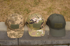 Кепка-бейсболка з ріп-стоп з липучкою ЗСУ армійська камуфляжна спереду кепка тактична військова олива - зображення 4