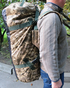 Большой армейский баул, сумка-рюкзак два в одном 100L пиксель ВСУ Ukr Military 80х40х40 см (sum0021368) Хаки - зображення 6