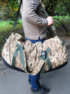 Большой армейский баул, сумка-рюкзак два в одном 100L пиксель ВСУ Ukr Military 80х40х40 см (sum0021368) Хаки - изображение 8