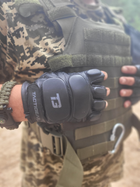 Перчатки тактичні шкіряні без пальців TACTIGEAR PS-8801 Patrol Black XL - зображення 8