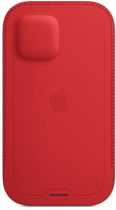 Etui z klapką Apple MagSafe Leather Sleeve do Apple iPhone 12/12 Pro (PRODUCT)RED (MHYE3) - obraz 4