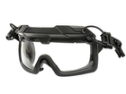 Прозрачные очки для шлема - FAST - Черные - зображення 3