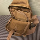 Тактична сумка-кобура наплічна M-Tac чоловіча нагрудна сумка слінг Рюкзак через плече, сумка-кобура (OPT-17101) - зображення 6