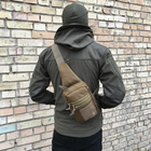 Тактична сумка-кобура наплічна M-Tac чоловіча нагрудна сумка слінг Рюкзак через плече, сумка-кобура (OPT-17101) - зображення 9