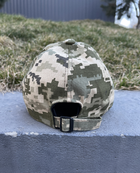 Кепка-бейсболка из хлопка с липучкой спереди для ВСУ кепка тактическая военная армейская камуфляжная Пиксель - изображение 6