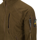 Кофта Alpha Tactical Jacket - Grid Fleece Helikon-Tex Coyote XL Тактическая мужская - изображение 7