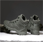 Мужские водонепроницаемые ботинки идельная обувь для армии высокая защита и комфорт долговечность Олива 45 размер (Alop) - изображение 4