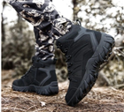 Чоловічі водонепроникні черевики ідельне взуття для армії високий захист і комфорт довговічність Чорні 45 розмір (Alop) - зображення 6