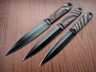Ножи метательные комплект 3 в 1 с паракордовой рукоятью GW 2998 - изображение 2