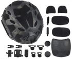 Страйкбольный шлем FAST SF SUPER HIGH CUT облегченная версия Black (Airsoft / Страйкбол) - изображение 2