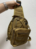 Сумка через плече тактическая нагрудная, сумка слинг кайот - изображение 3