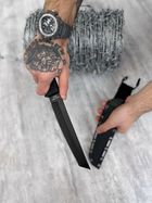Нож охотничий туристический тактический Tanto black - изображение 4