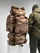 Рюкзак тактический военный большой объем 120 литров Кордура Светлый камуфляж - изображение 1