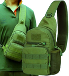 Тактическая армейская мужская сумка-слинг Survival 5904555954359 хаки - изображение 6