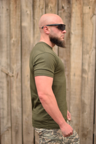 Тактическая мужская футболка 46 размер S военная армейская хлопковая футболка цвет олива хаки для ВСУ 26-101 - изображение 4